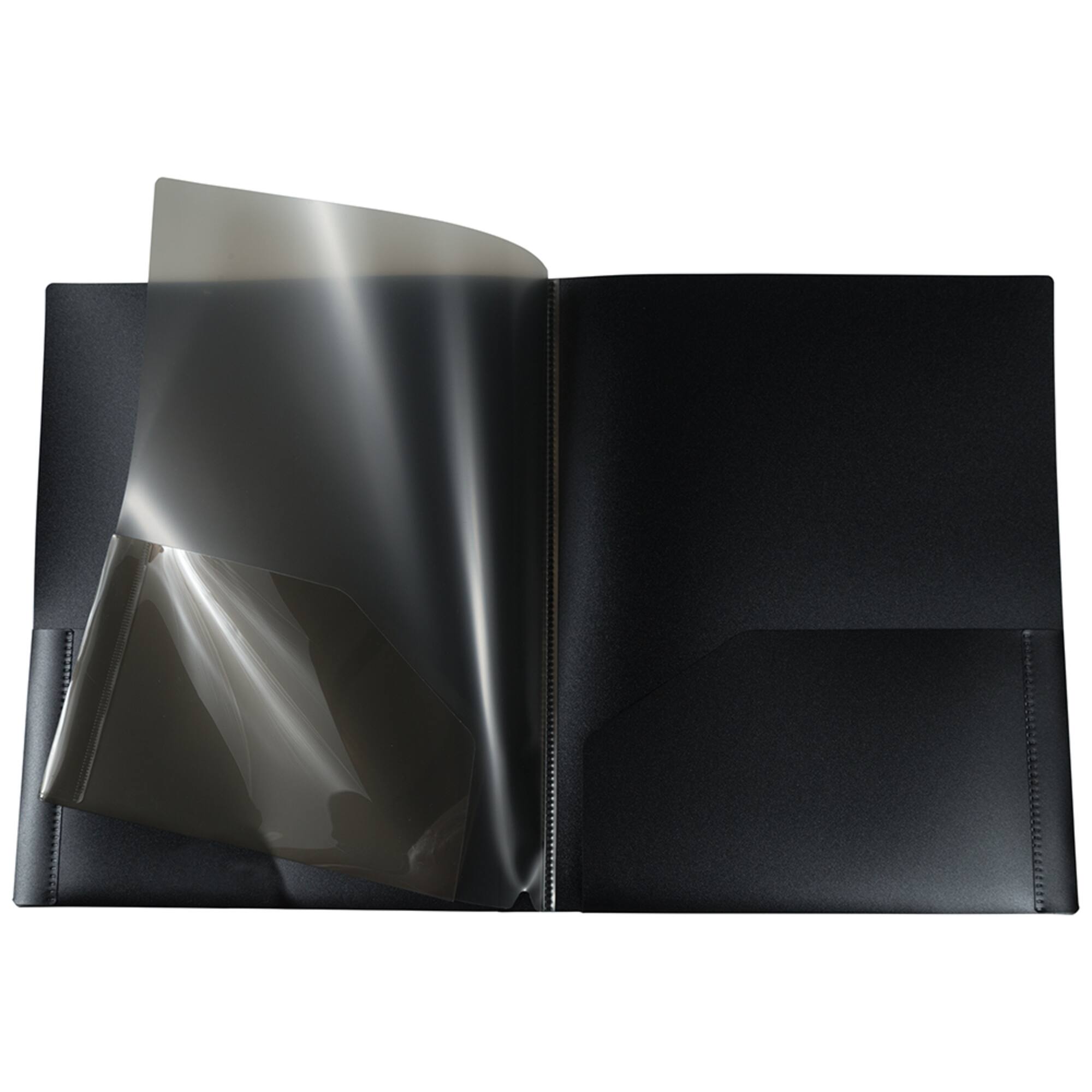 JAM Paper Heavy Duty Plastic 4-Pocket Folder